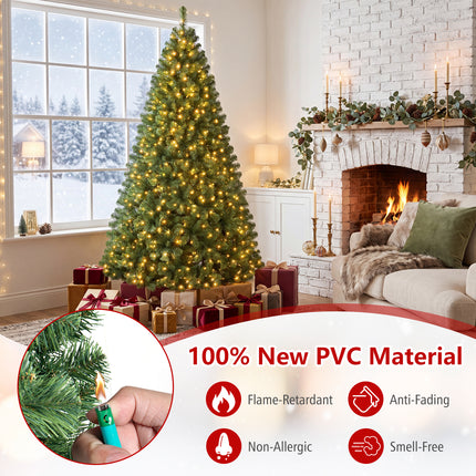 DREAMADE 7 FT Pre-Lit Artificial Christmas Tree, 1188 Hinged Branch Tips