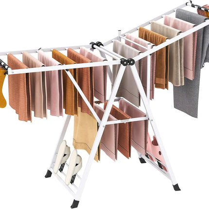 Dreamade 64 Inches Clothes Drying Rack with Height Adjustable Wings