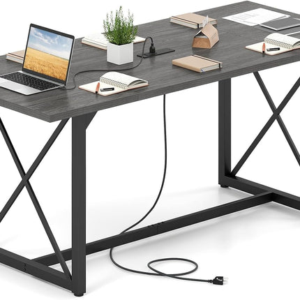 Dreamade 6FT Large Rectangle Conference Table with Power Outlets (1/2)