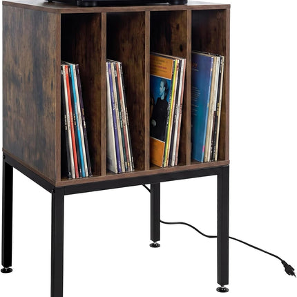 Dreamade Record Player Stand with 4 Cabinet Up to 150 Albums
