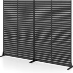72''H x 48''W (2-Panel) / Black/Louver