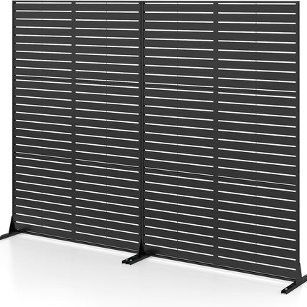 Dreamade 72''H x 48''W Freestanding Metal Privacy Screen with Stable Legs