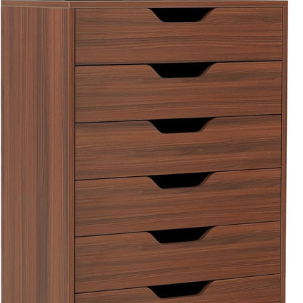 Dreamade 7-Drawer Chest Wooden Storage Dresser with Lockable Wheels