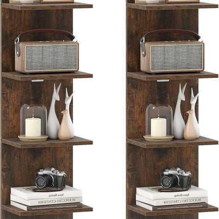 Dreamade 5-Tier Wall Mounted Shelf Unit with Wood Grain