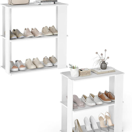 Dreamade 3-Tier Stackable Shoe Organizer with Anti-Tipping Device (1/2)