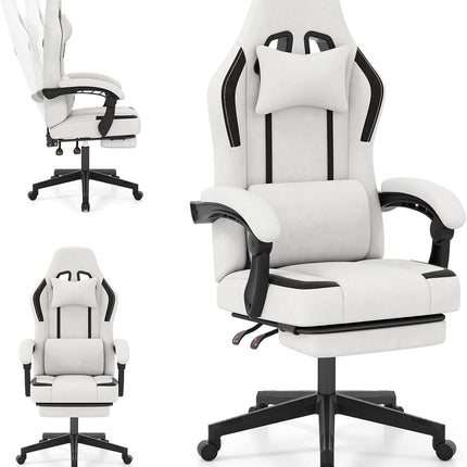 Dreamade Gaming Chair | Ergonomic Video Game Chair w/Footrest, Lumbar Support