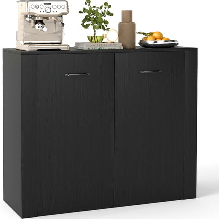 Dreamade 38" Modern Storage Cabinet with 2 Doors and 4 Cubic Shelves