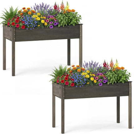 Dreamade Solid Pine Wood Planter Box w/Legs