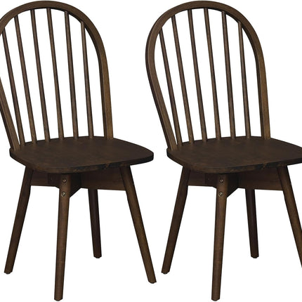 Dreamade Windsor Dining Chairs Set of 2/4 Farmhouse Swivel Kitchen Chairs with Spindle Back