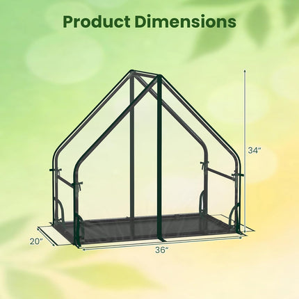 Dreamade Mini Outdoor Portable Green House with Sturdy Metal Frame