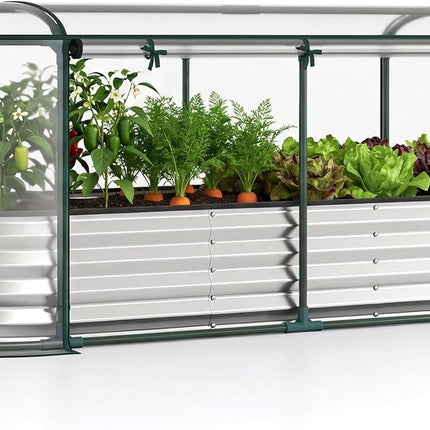 Dreamade Raised Garden Bed w/Greenhouse Cover (6x2x1 FT)