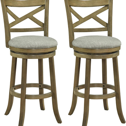 Dreamade Wood Swivel Bar Stools Set of 2/4 with Backrests and Wood Frame
