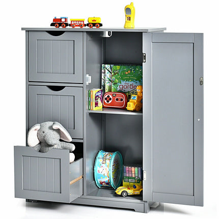 Bathroom Floor Cabinet, Wooden Storage Cabinet - Dreamadeus