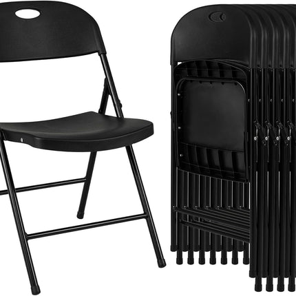 Dreamade Plastic Folding Chair | Portable Stackable Commercial Seats with Ergonomic Backrest