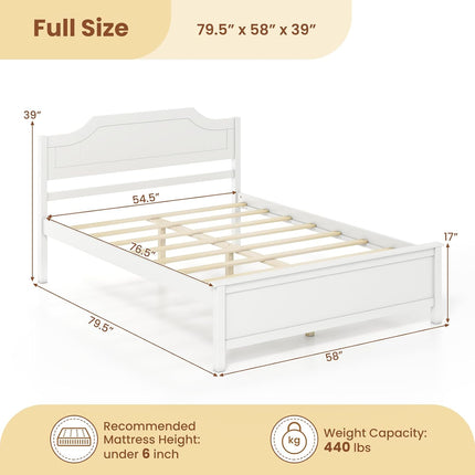 Dreamade Queen/Twin/King/Full Size Wooden Bed Frame with Headboard