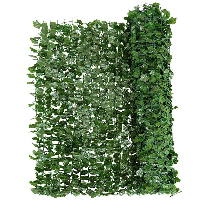 Artificial Hedges Faux Ivy Leaves Fence Decorative Trellis Privacy Fence Screen Mesh (59"x95") - Dreamadeus