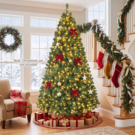 DREAMADE 7 FT Pre-Lit Artificial Christmas Tree, 1188 Hinged Branch Tips