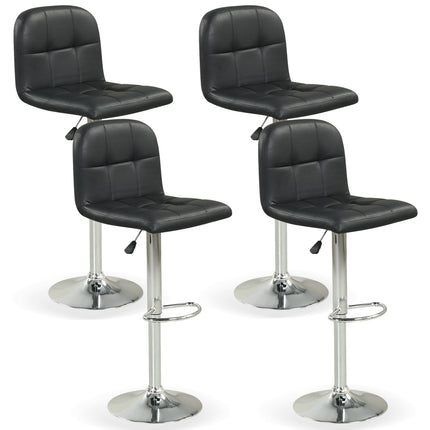 Dreamade Height Adjustable Bar Chairs with Back & Footrest Set of 2/4