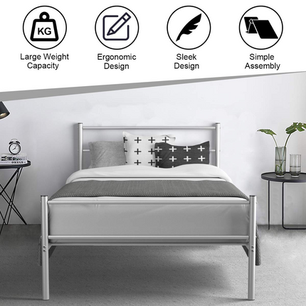 Dreamade Twin Size Platform Bed with Headboard and Footboard