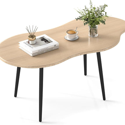Dreamade Cloud Coffee Table | 39.5" Small Center Table with Metal Frame