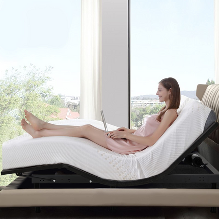 Dreamade Adjustable Bed Base, Electric Adjustable Bed Frame w/ Wireless Remote
