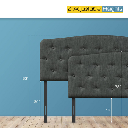 Dreamade Upholstered Headboard, Button Tufted Headboard