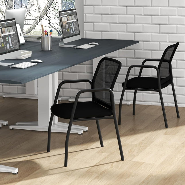 Dreamade Office Guest Chair, Waiting Room Chairs with Mesh Back