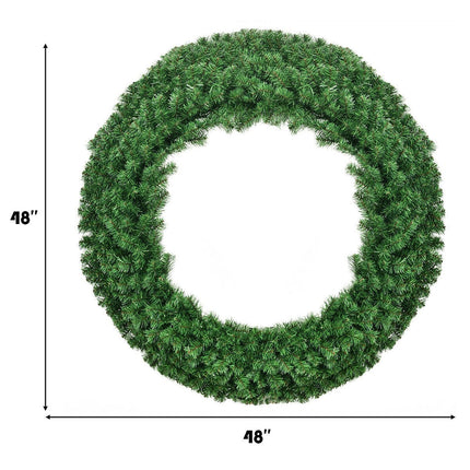 48" Pre-lit Cordless Artificial Christmas Wreath - DreamadeUS