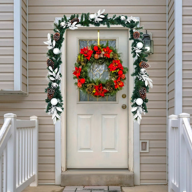 9FT Pre-lit Christmas Garland, with 50 LED Lights - DreamadeUS