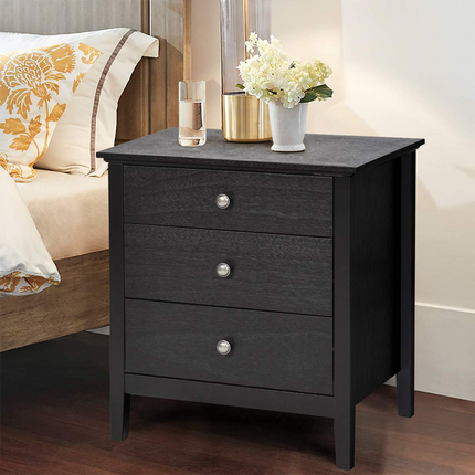 Dreamade Nightstand with Drawers Solid Structure Side Table for Storage Bedroom