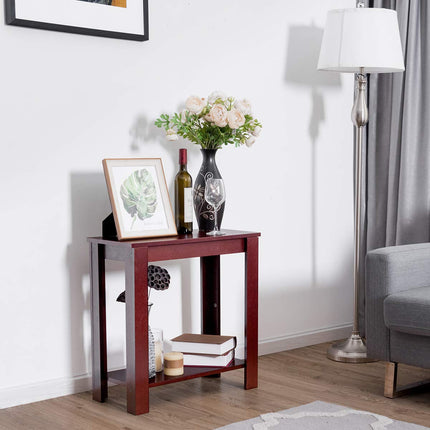 Dreamade Chairside Table Nightstand W/Shelf Telephone Table Coffee Bedside Sofa Table