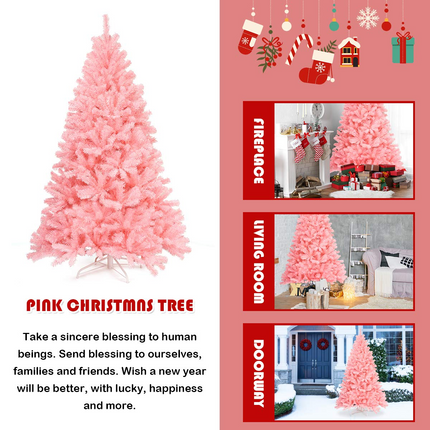 Dreamade Unlit Artificial Christmas Tree, 100% New PVC Material, Xmas Tree for Indoor and Outdoor Decoration - DreamadeUS