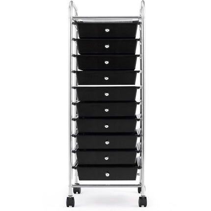 10 Drawer Rolling Storage Cart Scrapbook Paper Office School Organizer - Dreamadeus