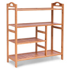 4-Tier Shoe Rack, Bamboo Shoe and Boot Rack 12-14 Pairs - Dreamadeus