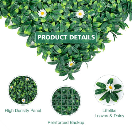 Dreamade 12PCS 20x20inch Artificial Boxwood Panels Garden Privacy Fence Screen