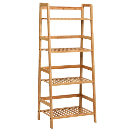 4-Tier Ladder Shelf Plant Stand, Bamboo Flower Pots Holder Display Rack - Dreamadeus