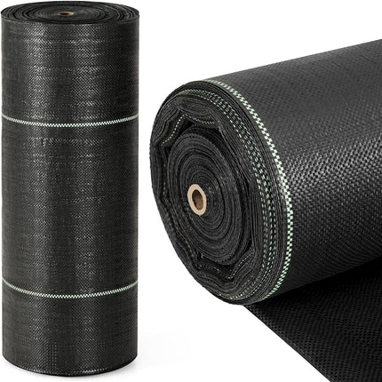 Dreamade 6.5x330 FT Weed Barrier Landscape Fabric, 3.2OZ Heavy-Duty Permeable Woven PP Ground Cover