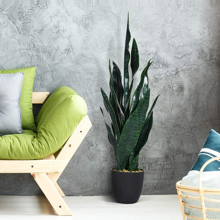 Artificial Snake Plant, 36" Fake Sansevieria - DreamadeUS