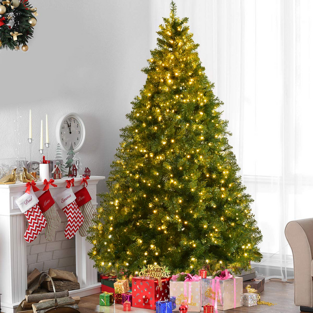 Dreamade Pre-Lit Christmas Tree Artificial PVC with 700 LED Lights and Solid Metal Legs (7ft) - DreamadeUS