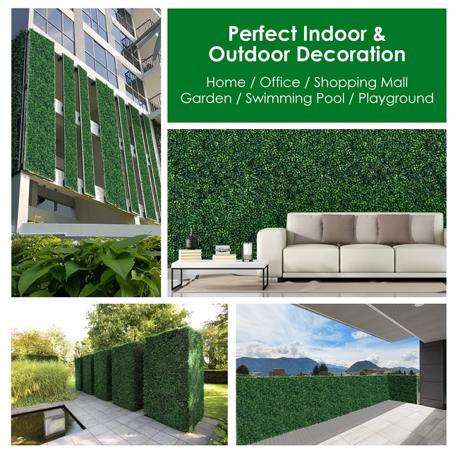 Dreamade 12PCS 20x20inch Artificial Boxwood Panels