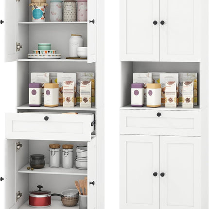 Dreamade 67.5" Tall Floor Storage Cabinet w/4 Doors & 1 Drawer