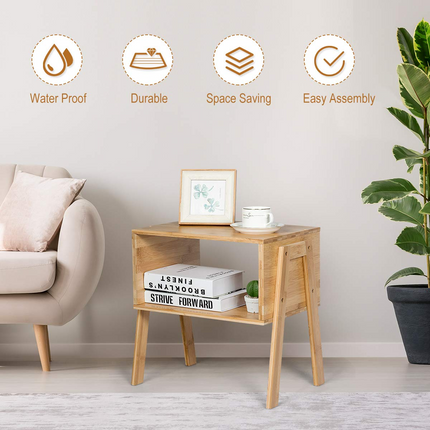 Dreamade Bedroom Stackable End Table (Natural)