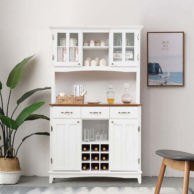 Dreamade Buffet Hutch Cabinet, Kitchen Hutch Sideboard