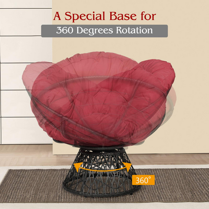 Dreamade Rattan Round Papasan Chair