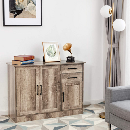 Dreamade Buffet Server Sideboard Storage Cabinet Console Table Utensils Organizer