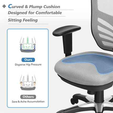 Dreamade Seat Tilt Adjustment Office Chair for Working Studying Gaming