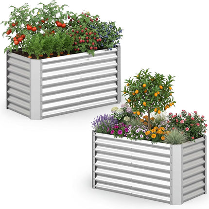 Dreamade 4 x 2 x 2 FT Galvanized Raised Garden Bed (1/2)