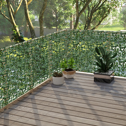 DREAMADE Faux Ivy Privacy Screen, Expandable Artificial Greenery Fence