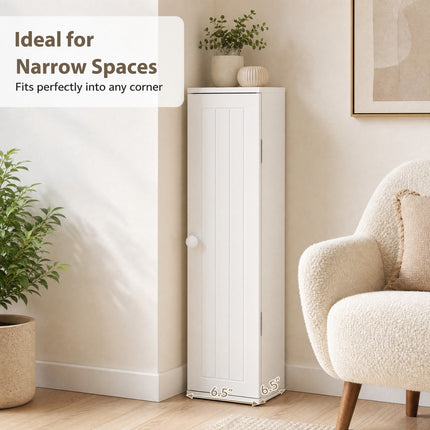 DREAMADE Toilet Paper Holder Cabinet, 4-Tier Bathroom Storage Cabinet