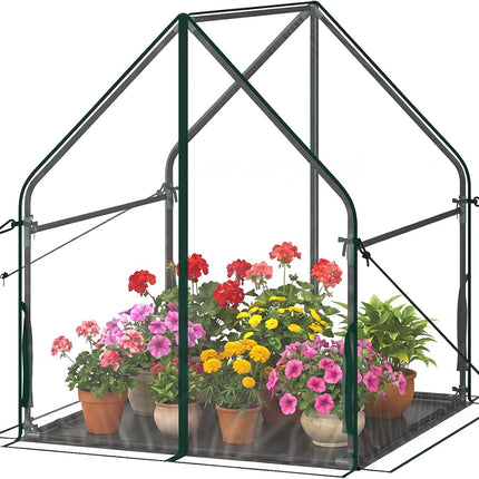 Dreamade Mini Outdoor Portable Green House with Sturdy Metal Frame